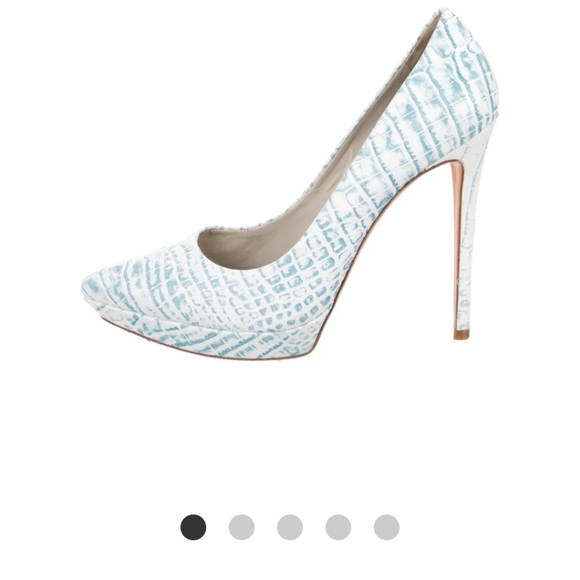 Alice+Olivia blue and white pumps size 39 - Picture 2 of 3